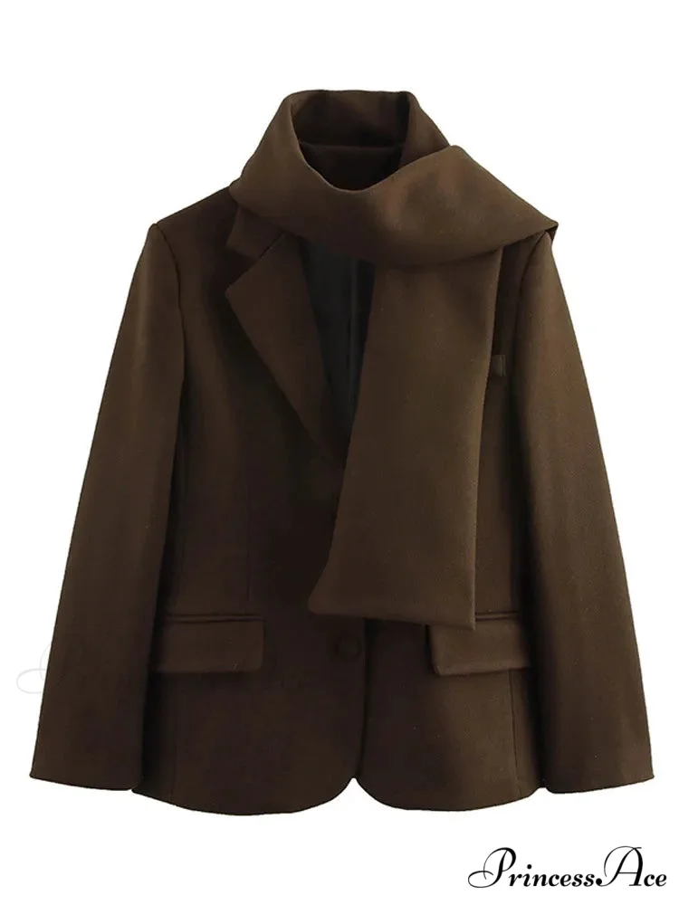 Crimson Woolen Mix Suit Jacket - Image 6