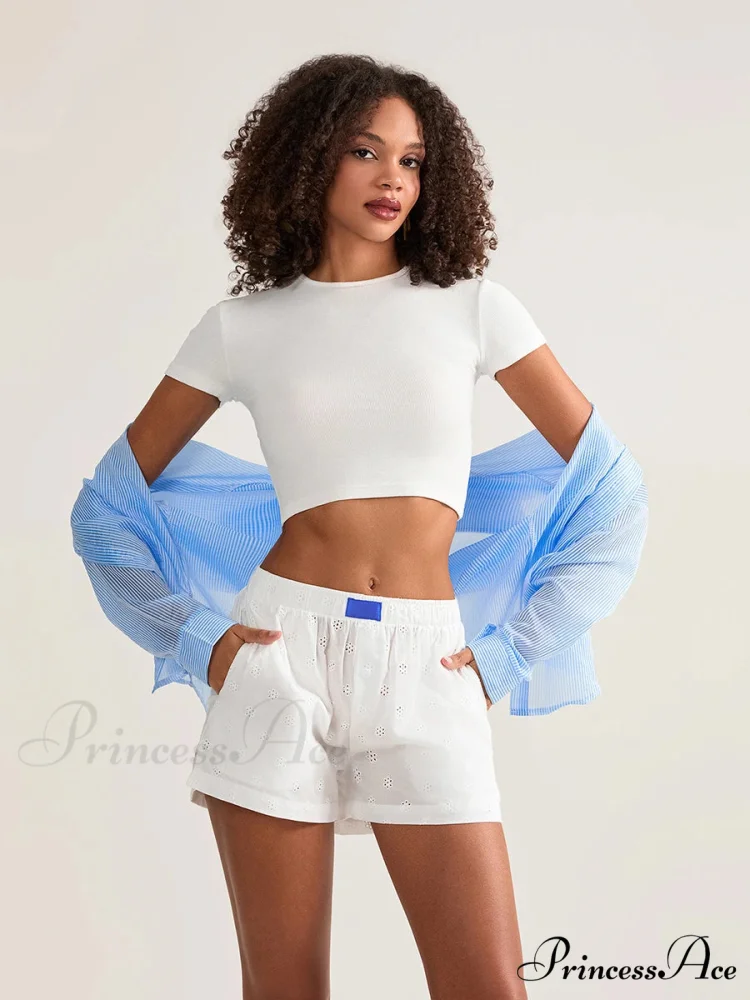 Crochet Empty Broad Leg Short - Image 3