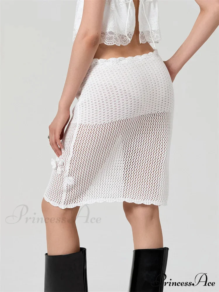 Crochet Three-Dimensional Blossom Patchwork Skirt - Image 5