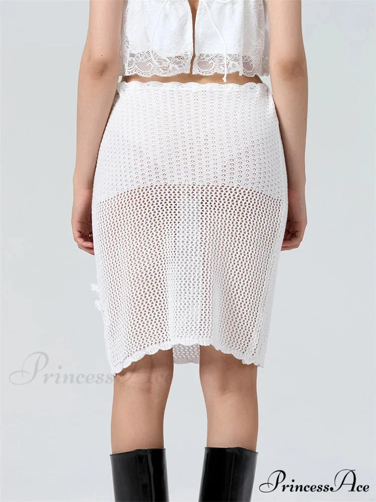 Crochet Three-Dimensional Blossom Patchwork Skirt - Image 6