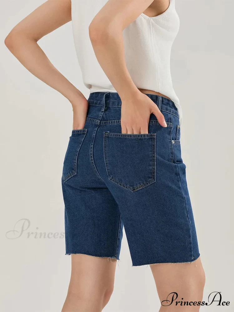 Cross Asymmetrical Denim Short - Image 5