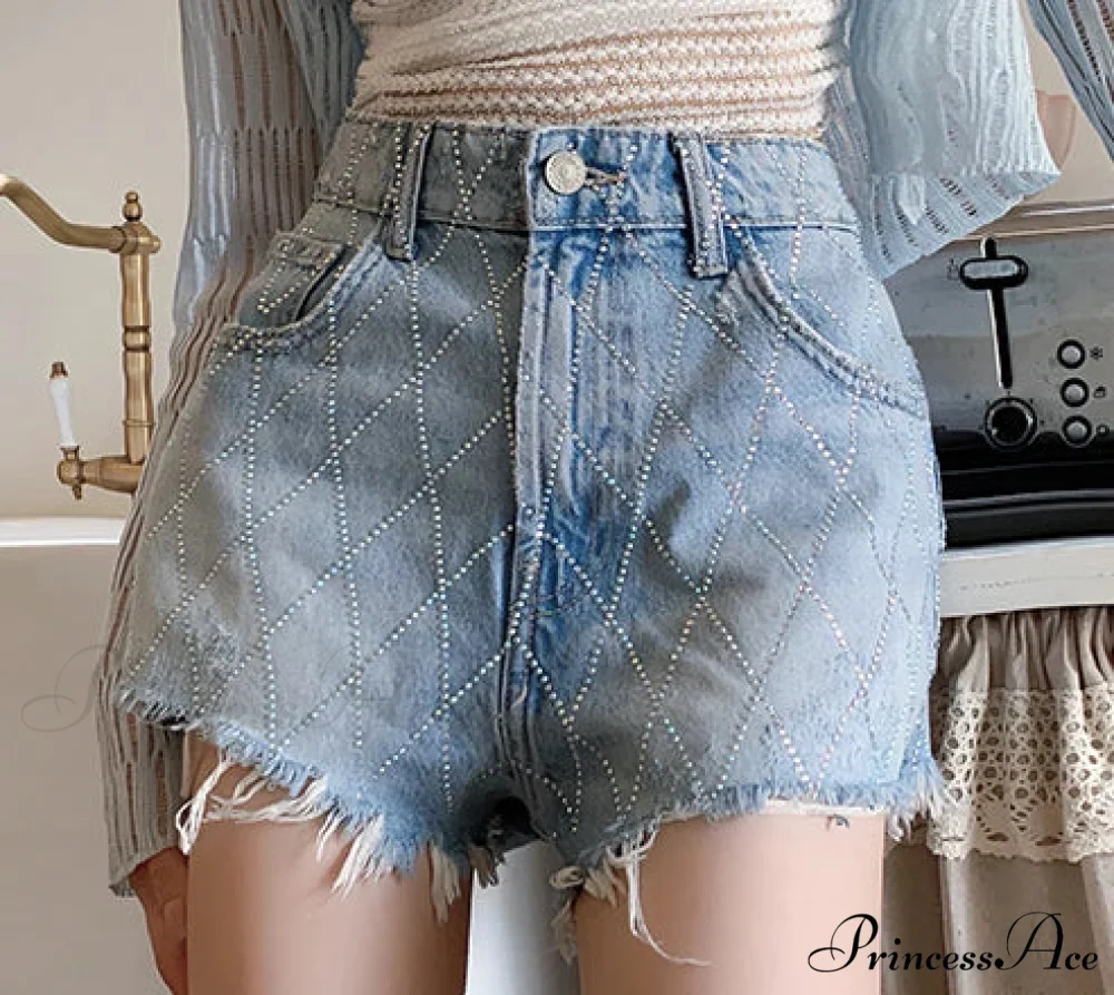 Crossed Tattered Cleansed Denim Short - Image 7