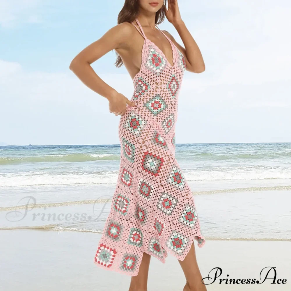 Cultural Design Woven Crochet Bohemian Dress - Image 2