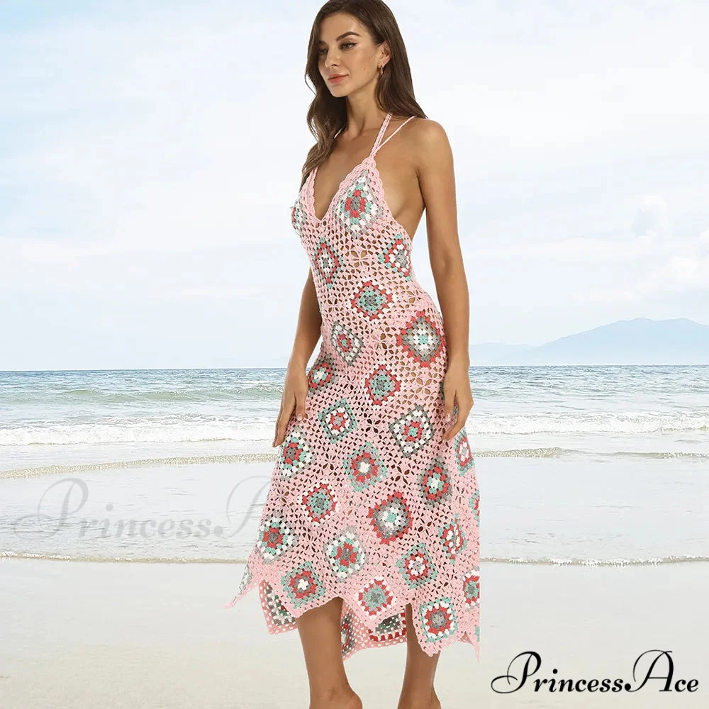 Cultural Design Woven Crochet Bohemian Dress - Image 4
