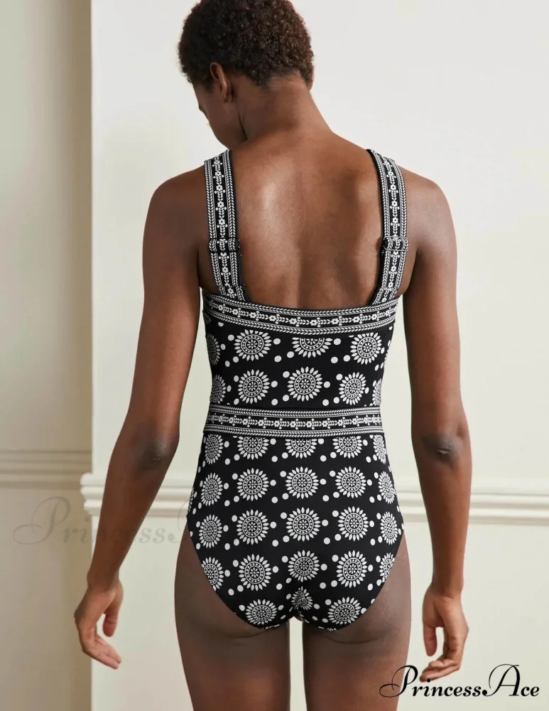 Cultural Pattern Vintage One Piece Swimsuit - Image 4