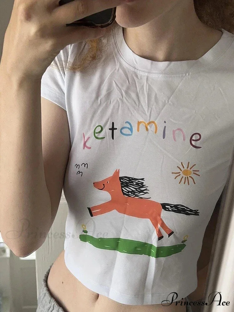 Cute Fairy Edgy Crop Top T-shirt - Image 2