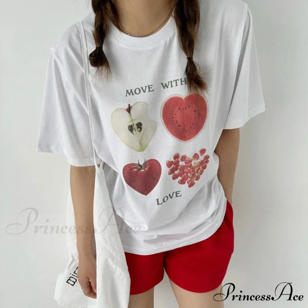 Cute Fruit Print Y2K T-shirt - Image 3