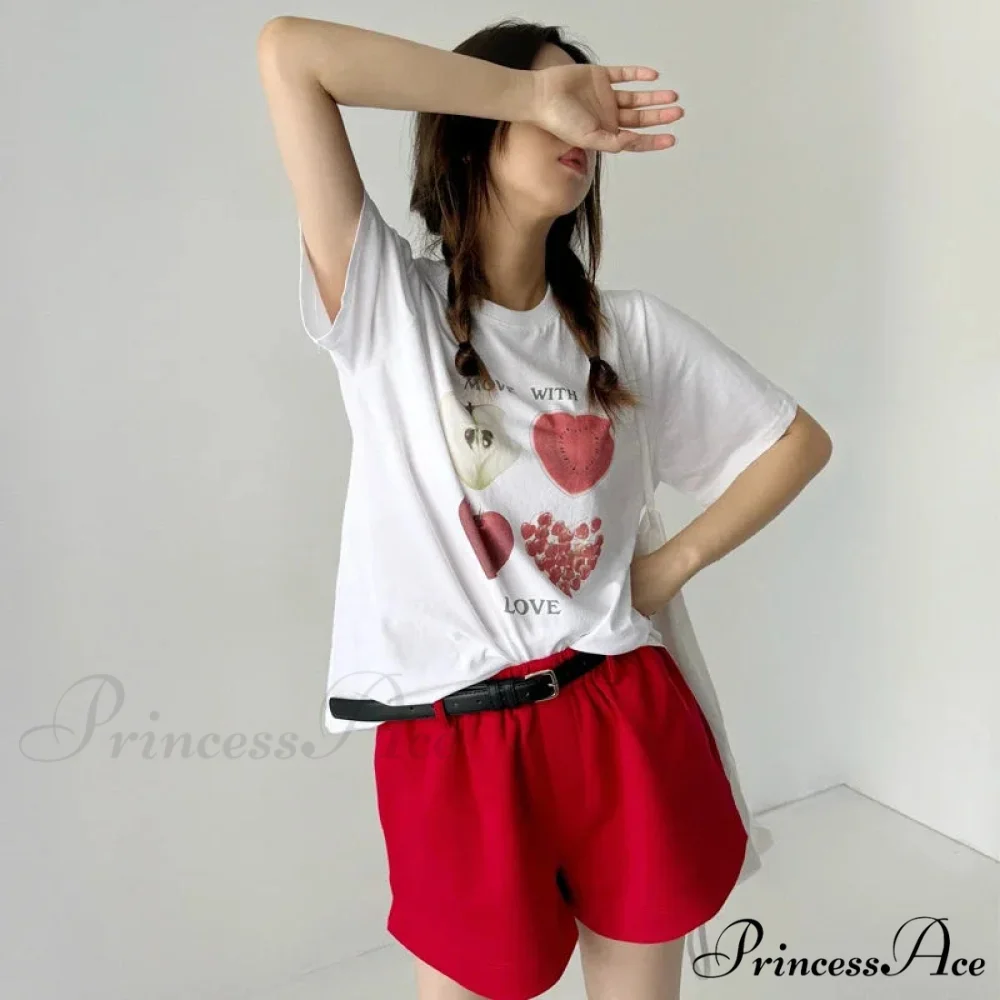 Cute Fruit Print Y2K T-shirt - Image 4