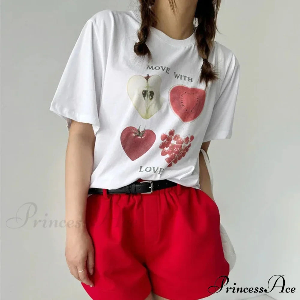 Cute Fruit Print Y2K T-shirt - Image 5