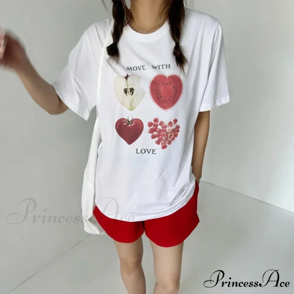 Cute Fruit Print Y2K T-shirt - Image 6