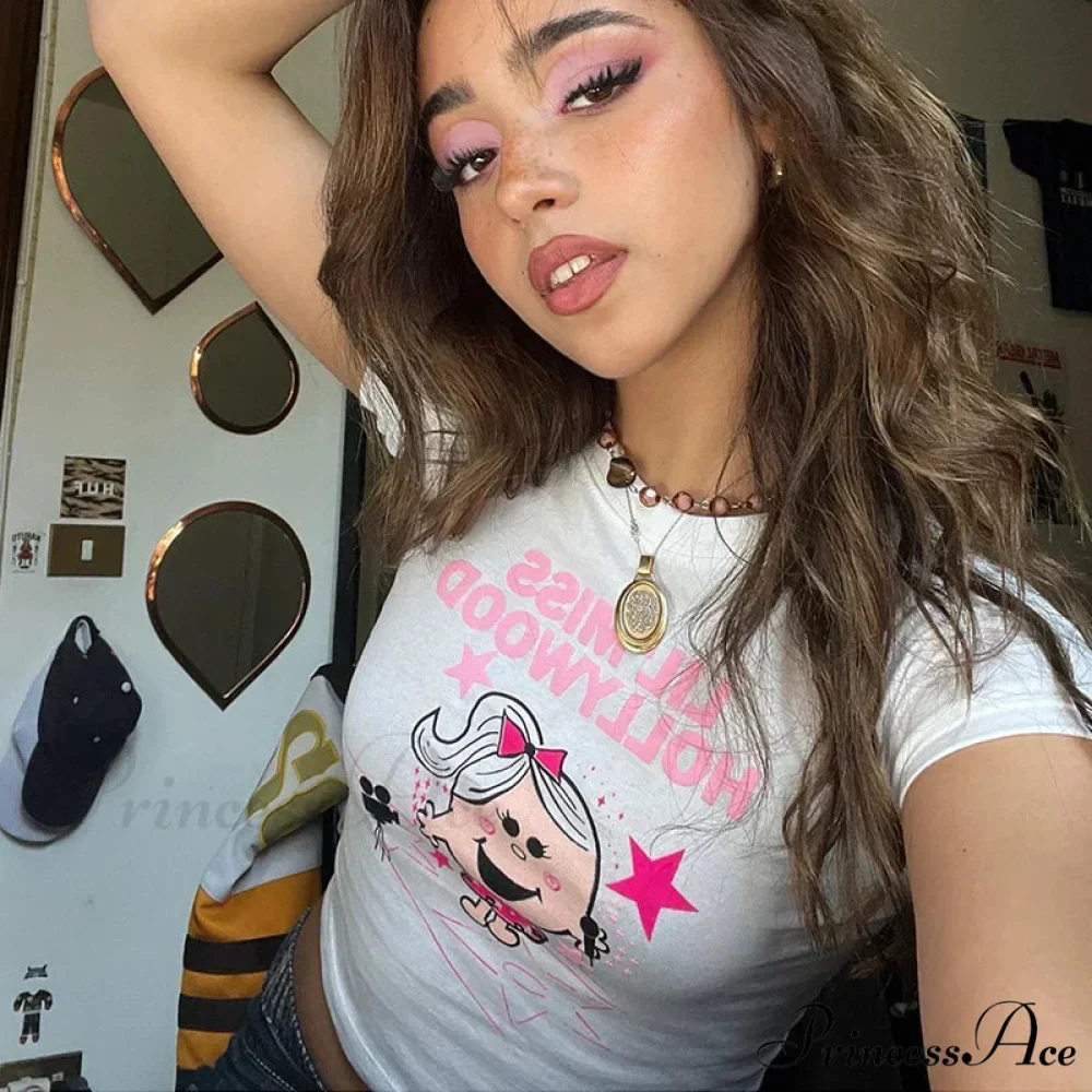 Cute Short Sleeve Crop Top T-shirt - Image 6