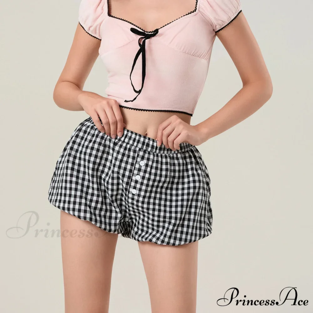 Cute Tartan Pumpkin Lounge Short - Image 2