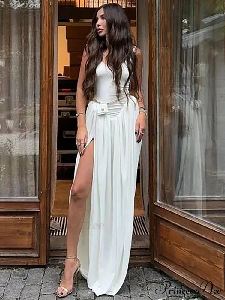 Dark Elevated Opening Maxi Holiday Dress - Image 3