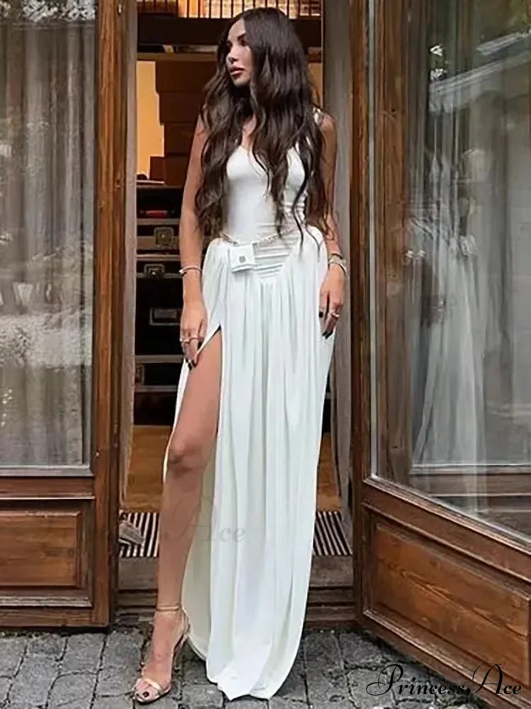 Dark Elevated Opening Maxi Holiday Dress - Image 7
