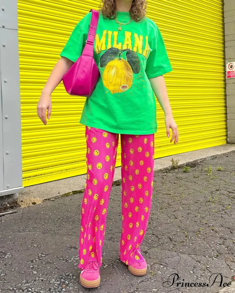Dark Harajuku Adorable Citrus Graphic T-shirt - Image 3