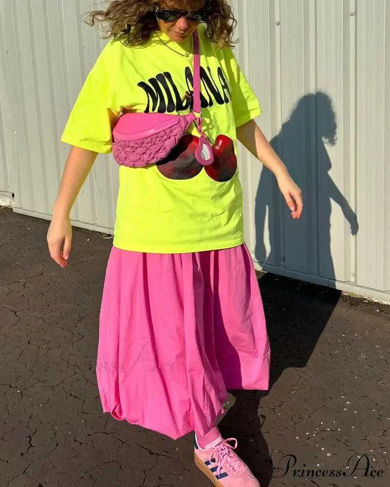 Dark Harajuku Neon Green Cherry T-shirt - Image 2