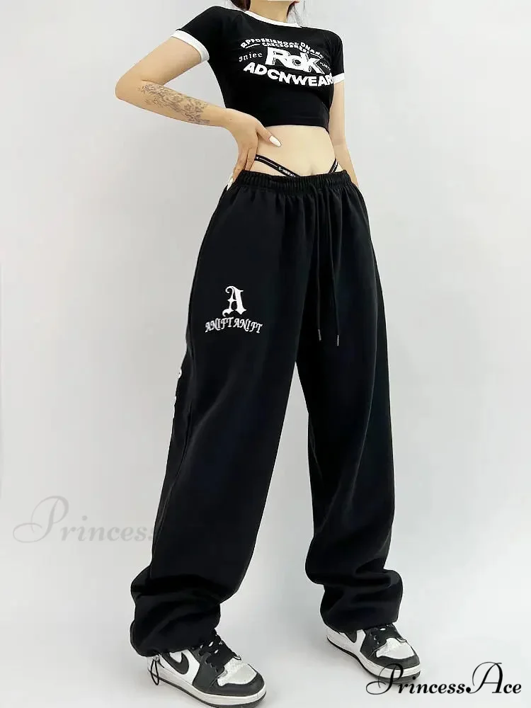Dark Hip Hop Grunge Ebony Running Trousers - Image 3