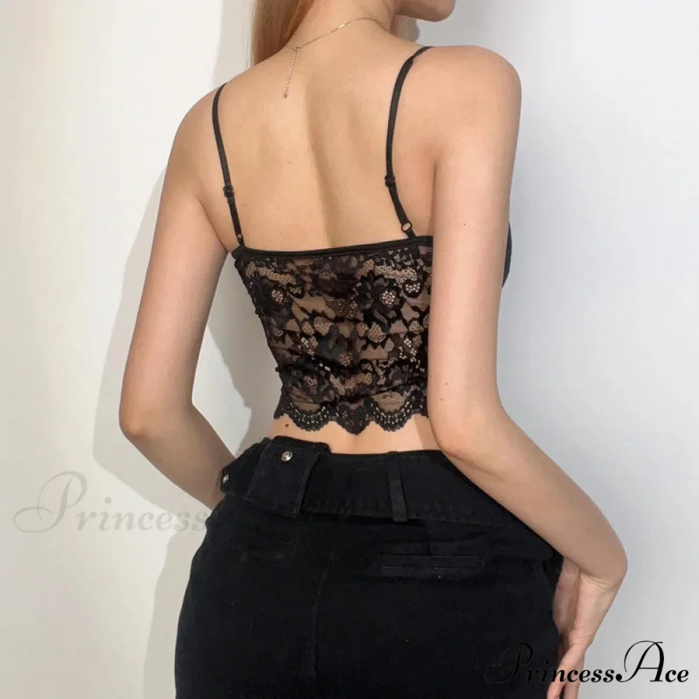 Dark Lace Rebel Crop Top - Image 3