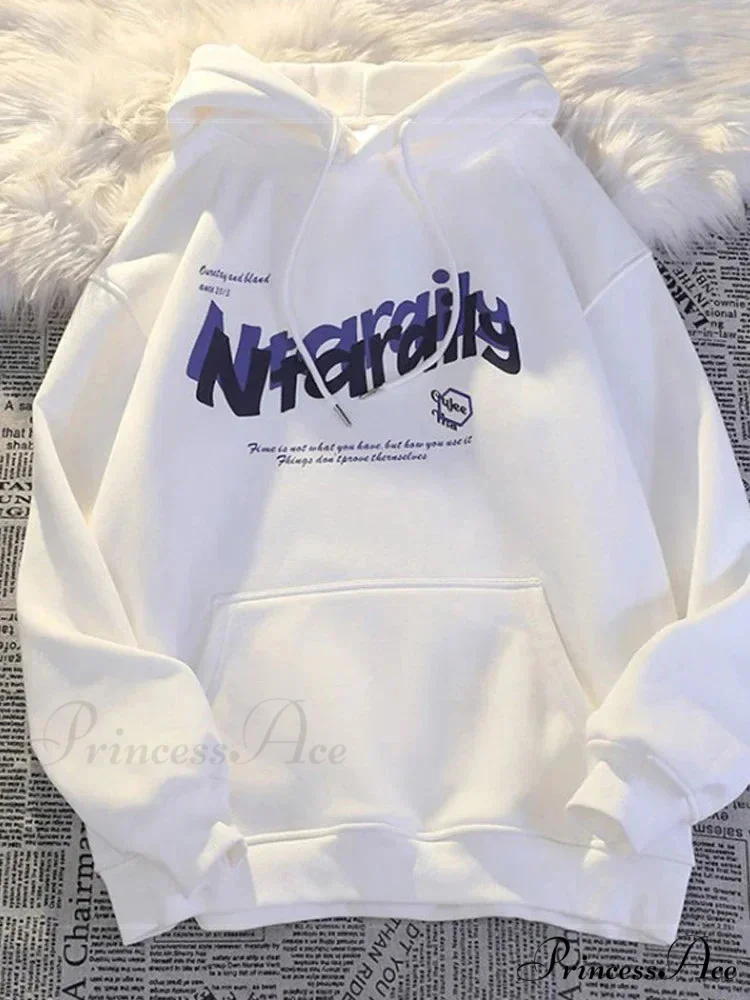 Dark Letter Print Informal Oversized Hoodie - Image 10