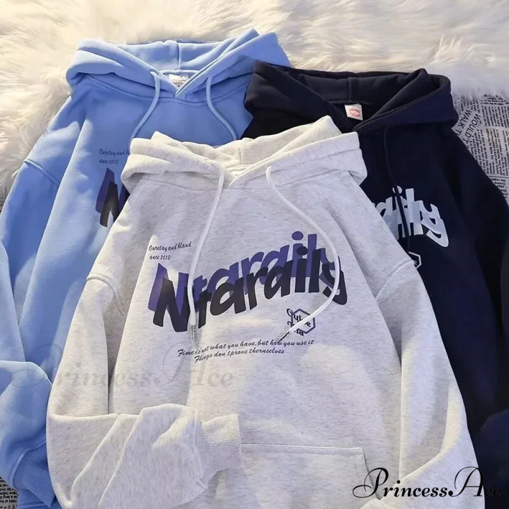 Dark Letter Print Informal Oversized Hoodie - Image 2