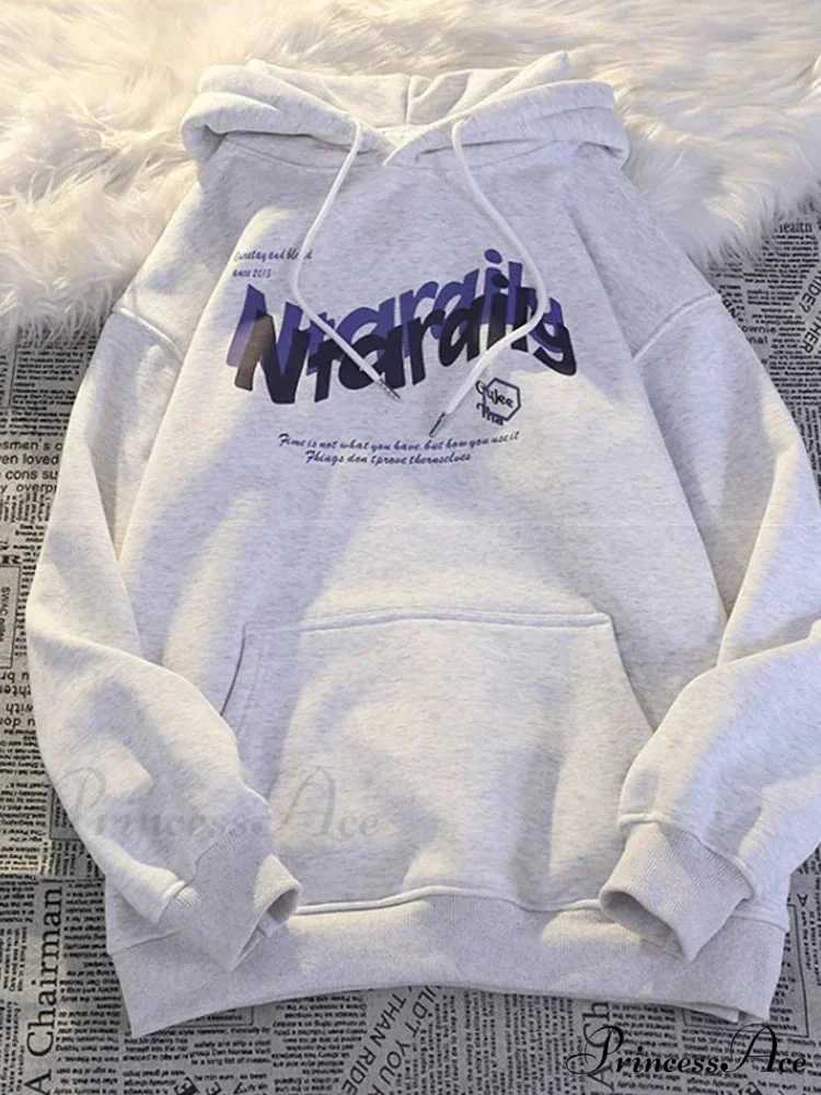 Dark Letter Print Informal Oversized Hoodie - Image 8