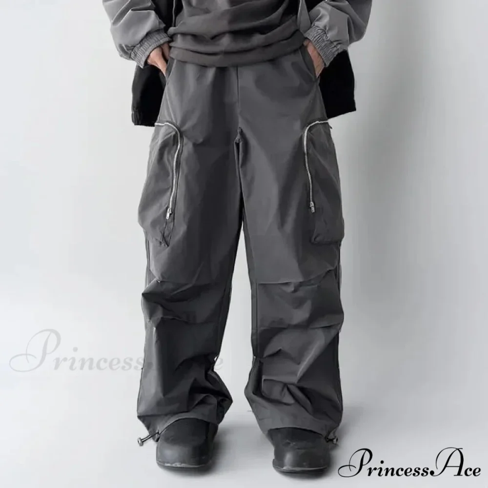 Dark Loose Cargo Urban Pants - Image 2
