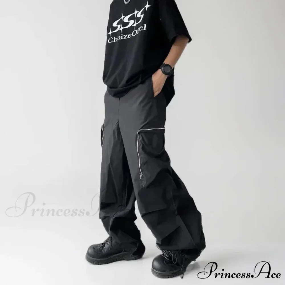 Dark Loose Cargo Urban Pants - Image 4