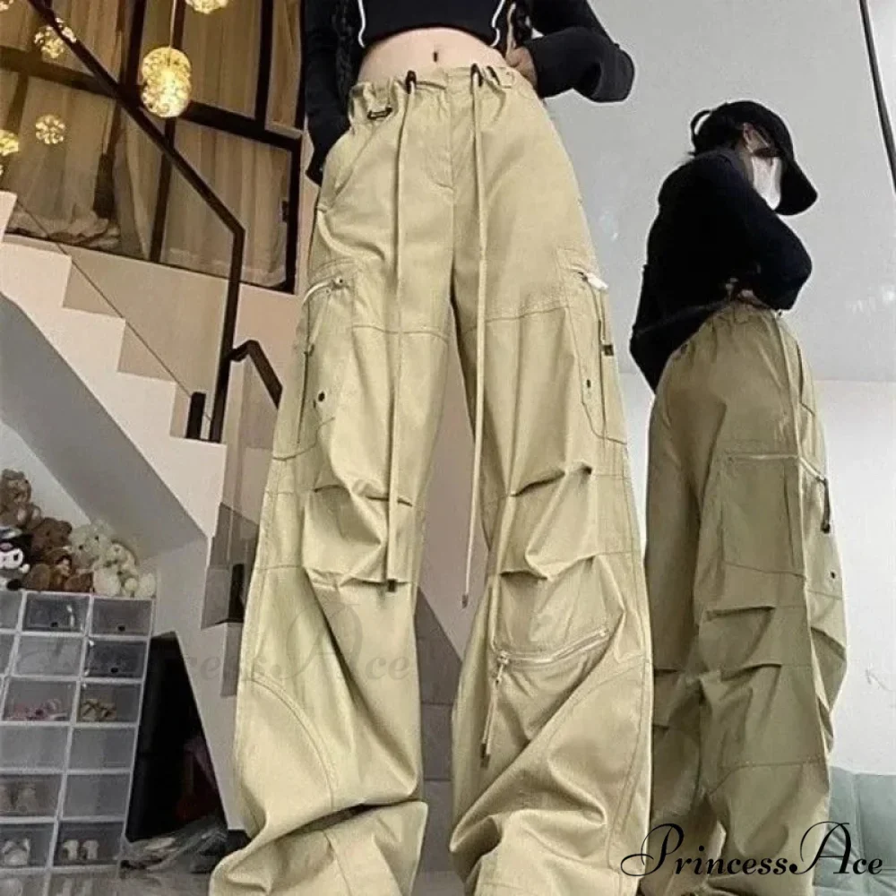 Dark Parachute Cargo Trousers Y2K Trousers - Image 4