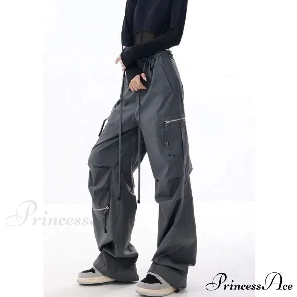 Dark Parachute Cargo Trousers Y2K Trousers - Image 6