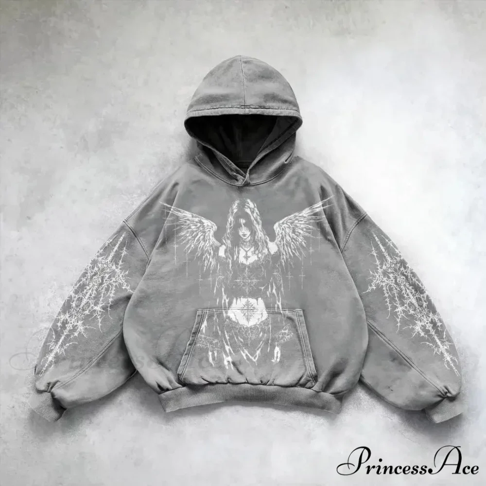 Dark Pattern Print Hoodie - Image 2