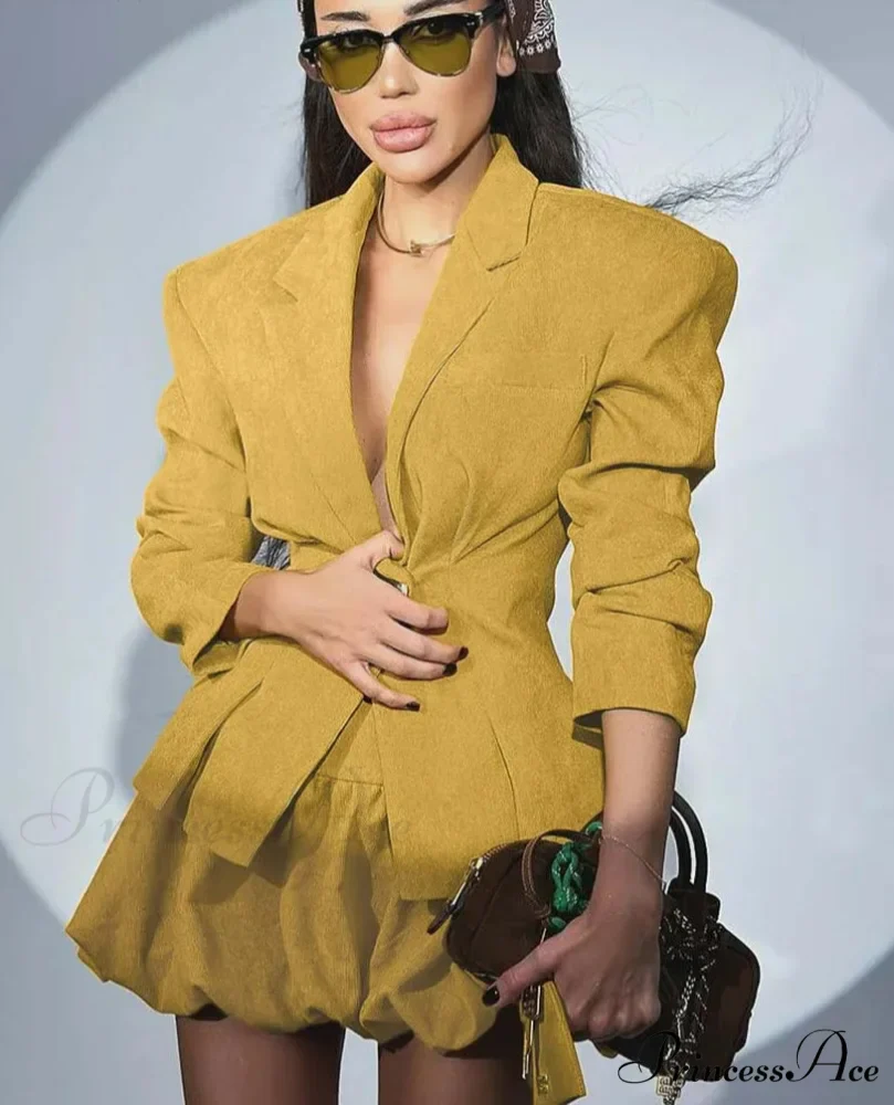 Dark Pockets Solo Fastened Office Two Piece Set - Image 3