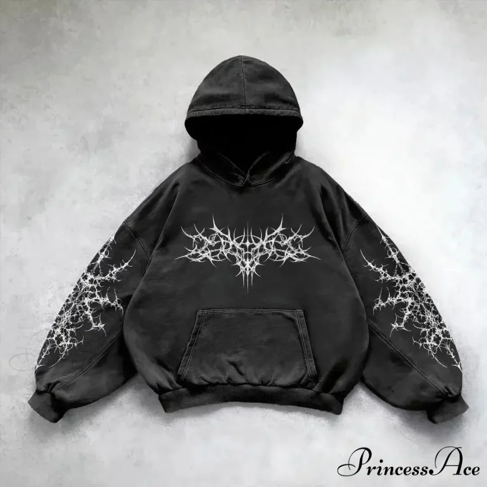 Dark Skull Zipper Hoodie - Image 12