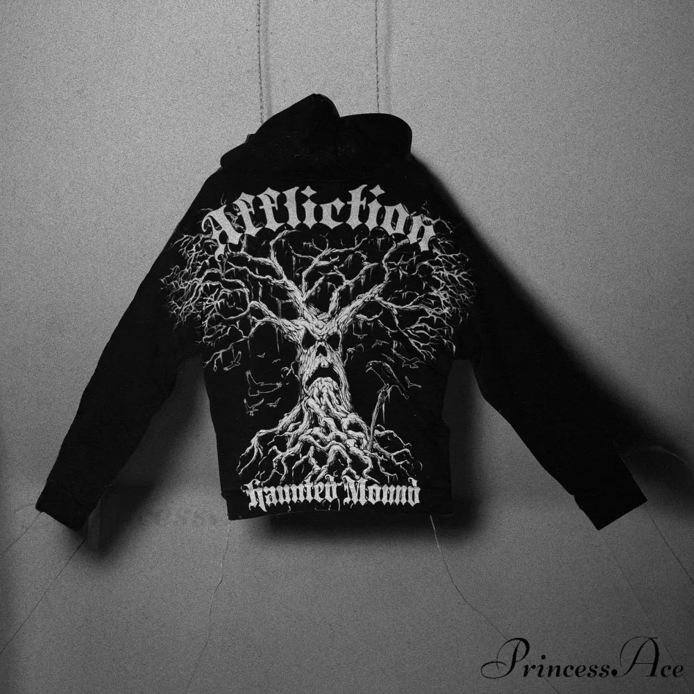 Dark Skull Zipper Hoodie - Image 2