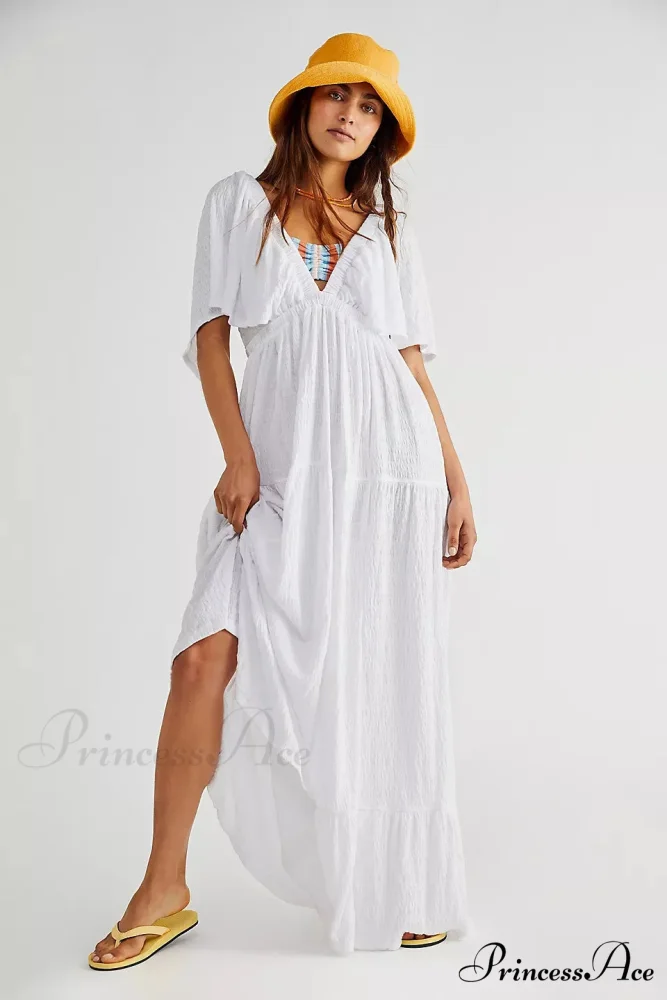 Dark Stitching Circular Neck Flare Free-Spirited Dress - Image 13