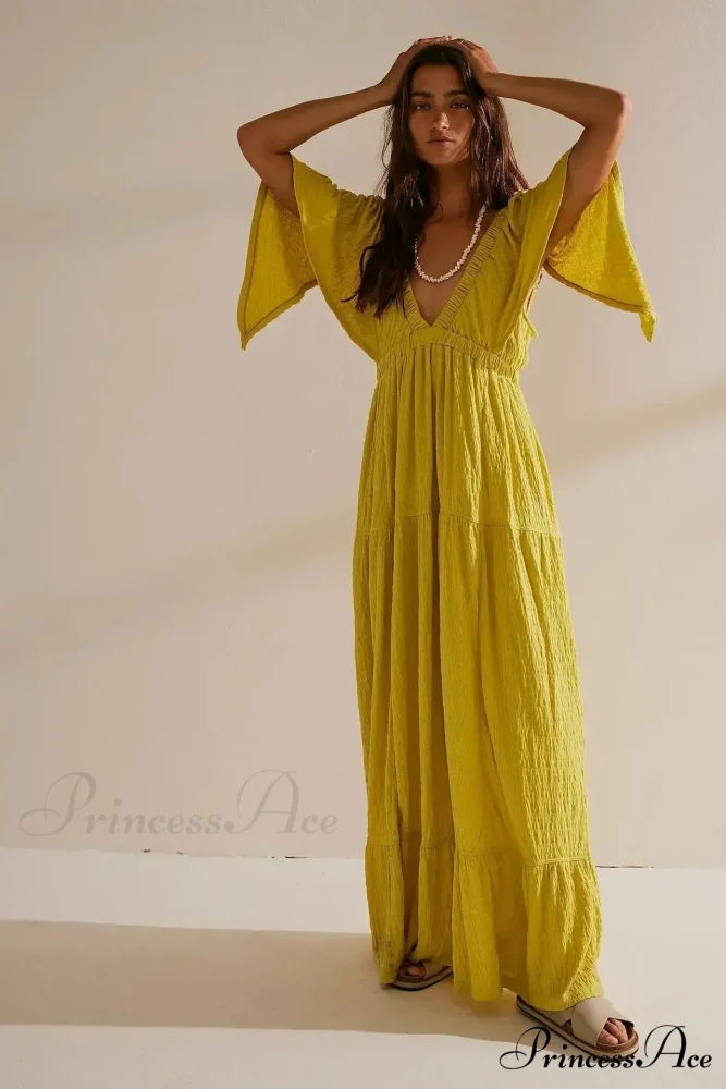 Dark Stitching Circular Neck Flare Free-Spirited Dress - Image 17