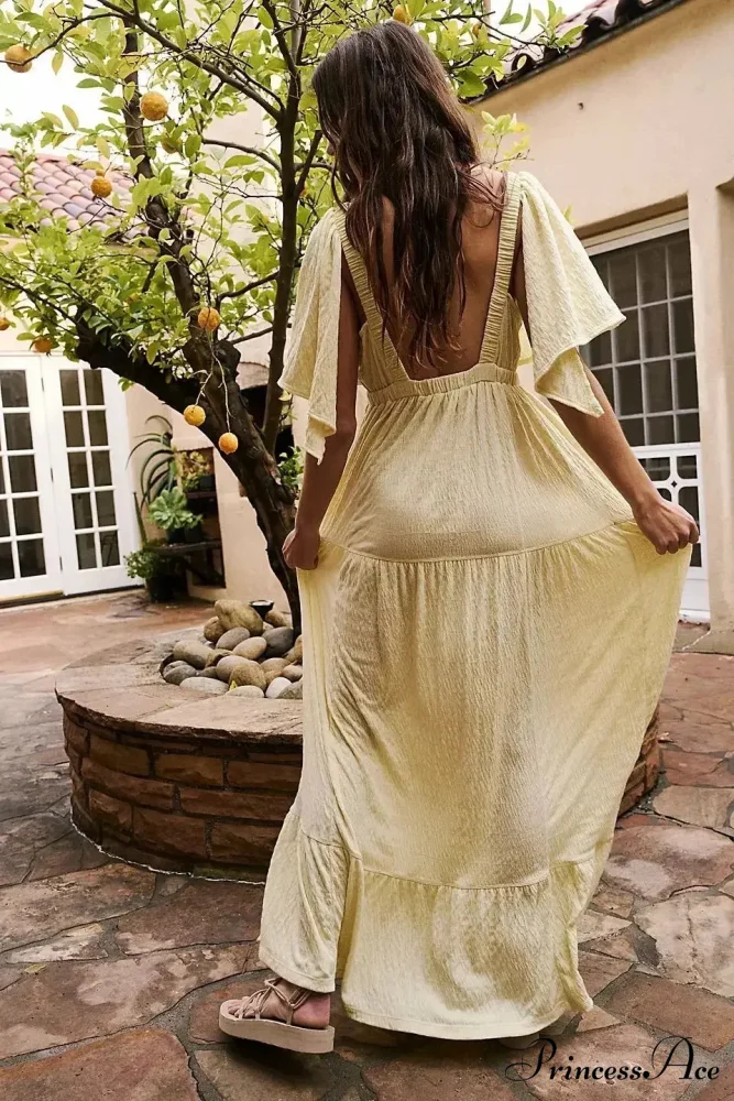 Dark Stitching Circular Neck Flare Free-Spirited Dress - Image 4