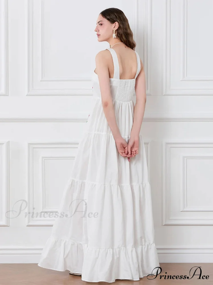 Decorated Blossom Gathered Tiered Slip Floral Dress - Image 6