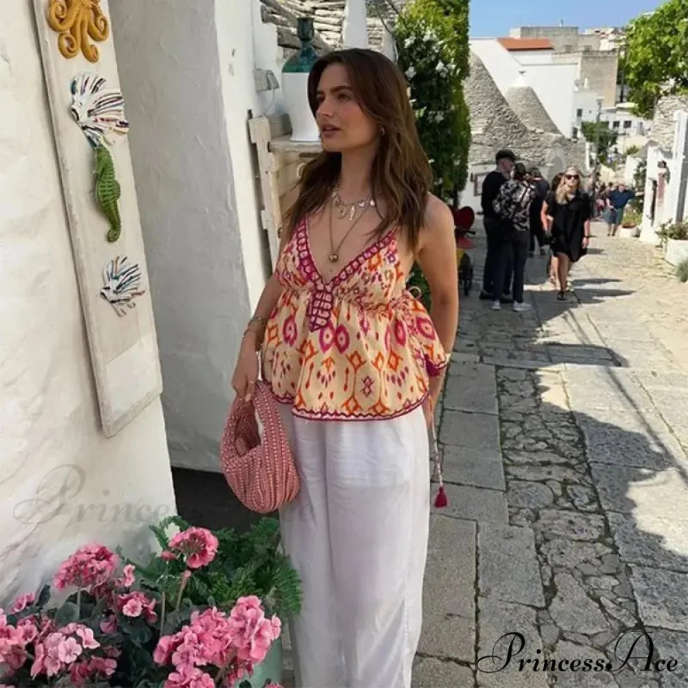Decorative Fringe Band Midriff Top - Image 2