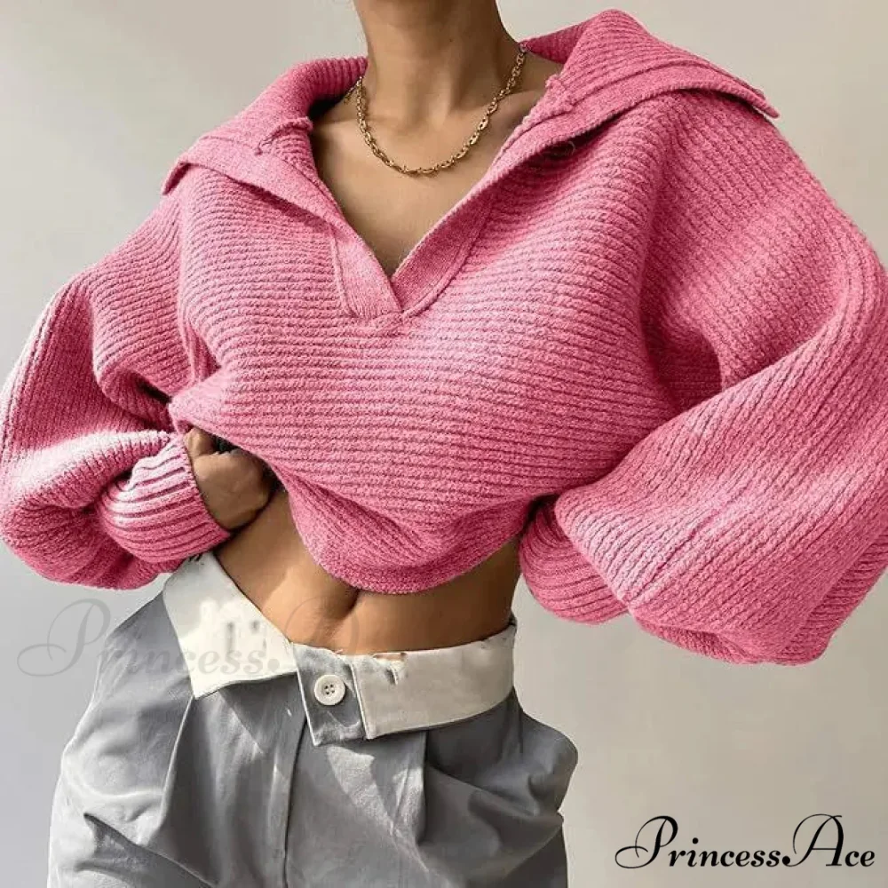 Deep-neck Cozy Ivory Jumper - Image 2