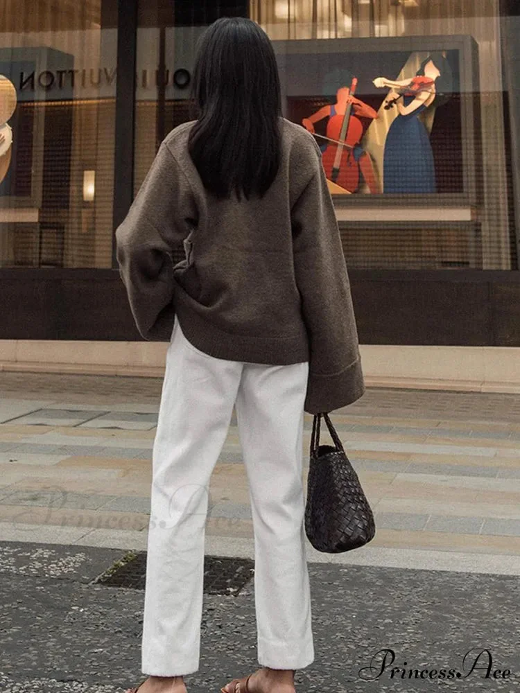 Deep-neck Pocket Extended Sleeve Cardigan - Image 2