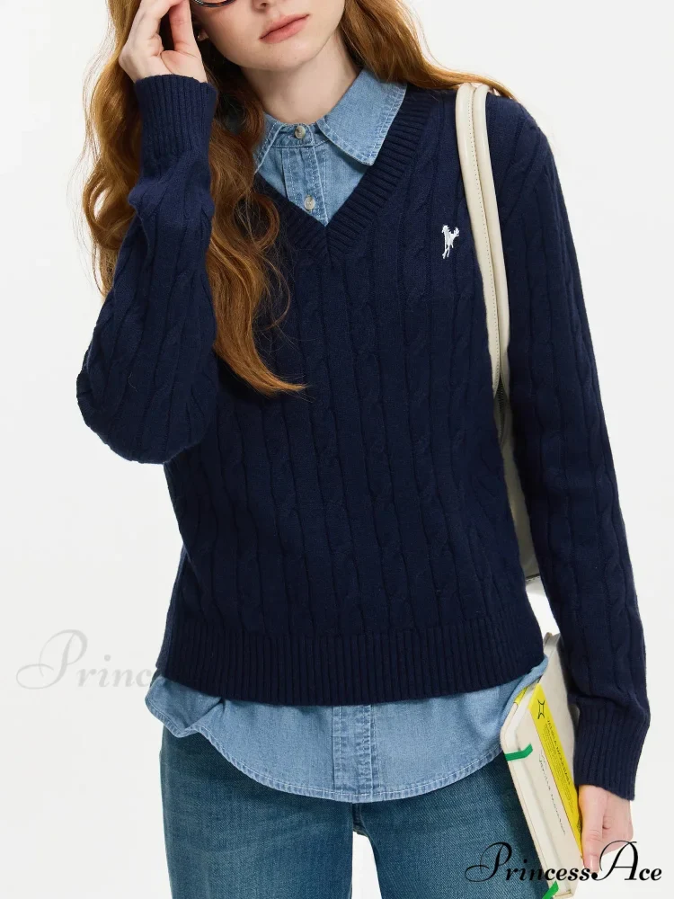 Deep-neck Stitched Coiled Blossom Jumper - Image 2