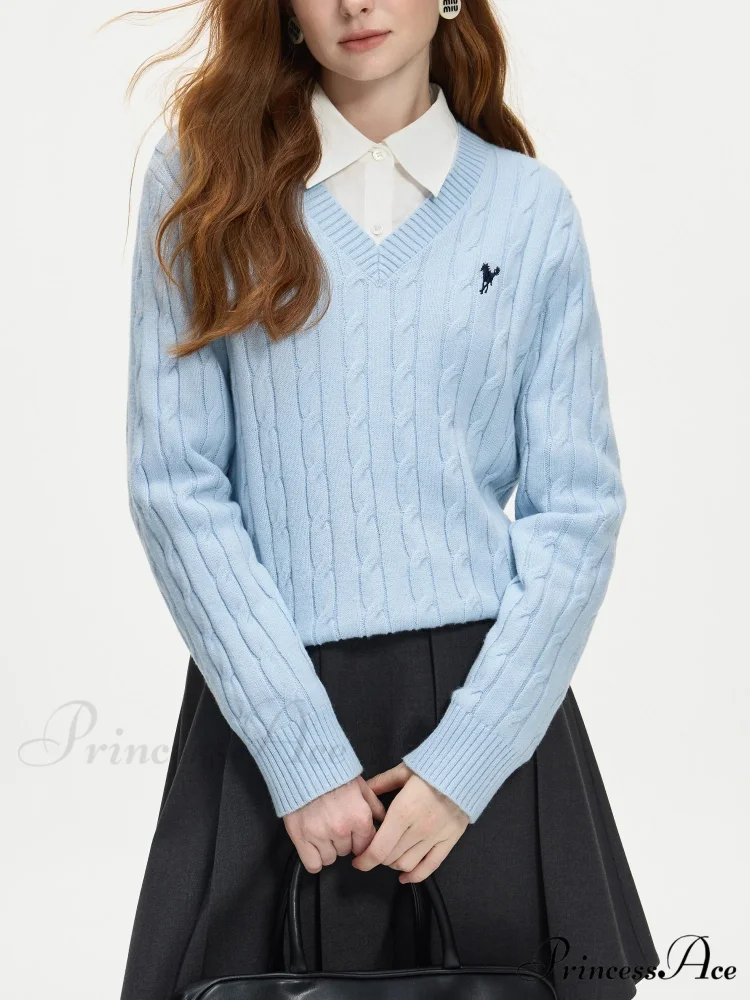 Deep-neck Stitched Coiled Blossom Jumper - Image 3