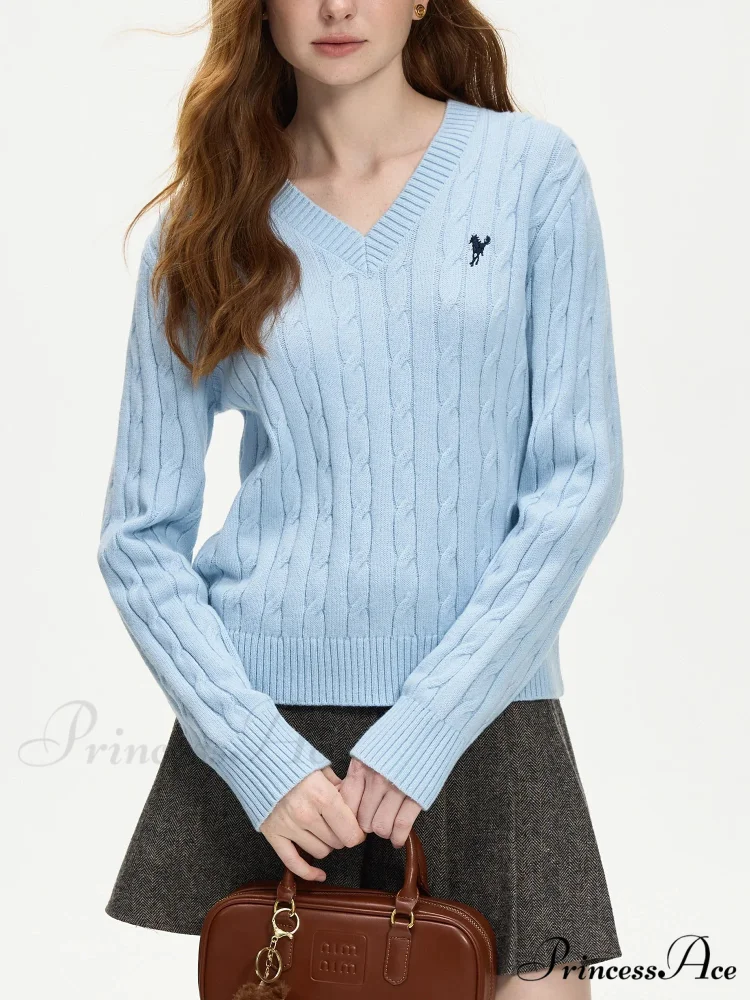 Deep-neck Stitched Coiled Blossom Jumper - Image 4