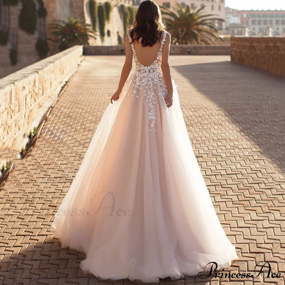Deep Plunging Sensual Silk Bridal Gown - Image 3