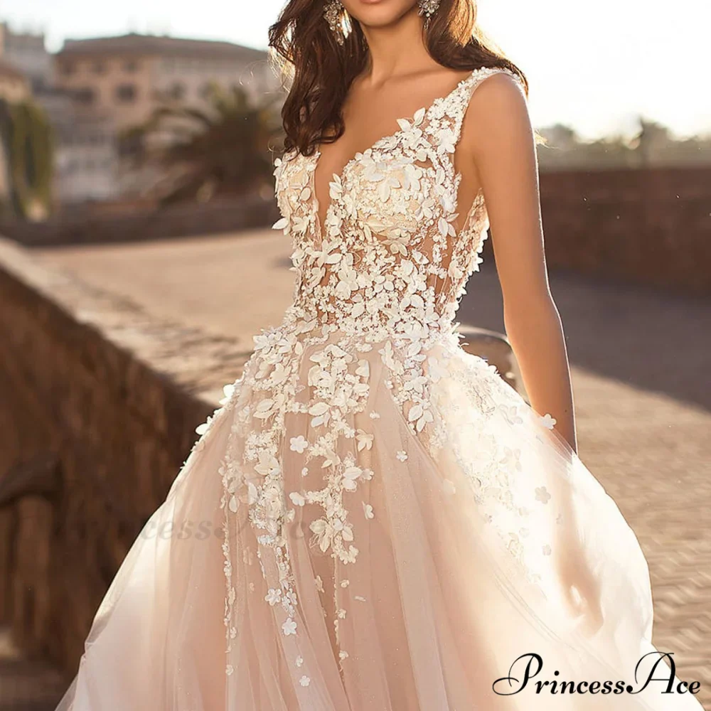 Deep Plunging Sensual Silk Bridal Gown - Image 4