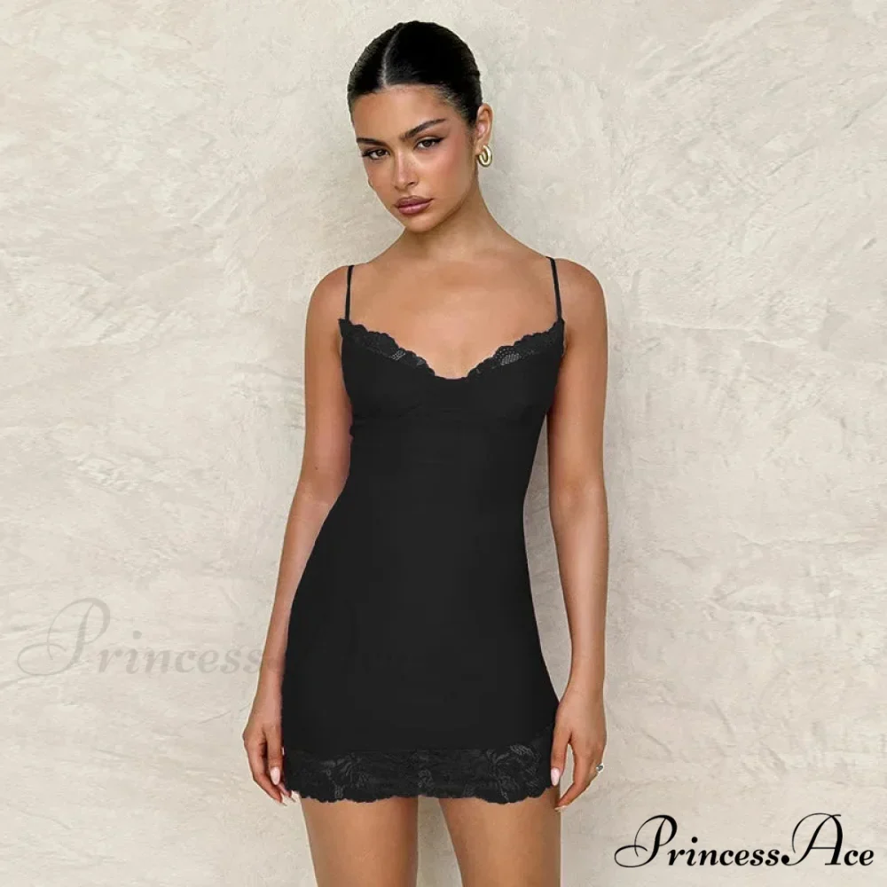 Delicate Edge Sleek Thin Strap Holiday Dress - Image 2
