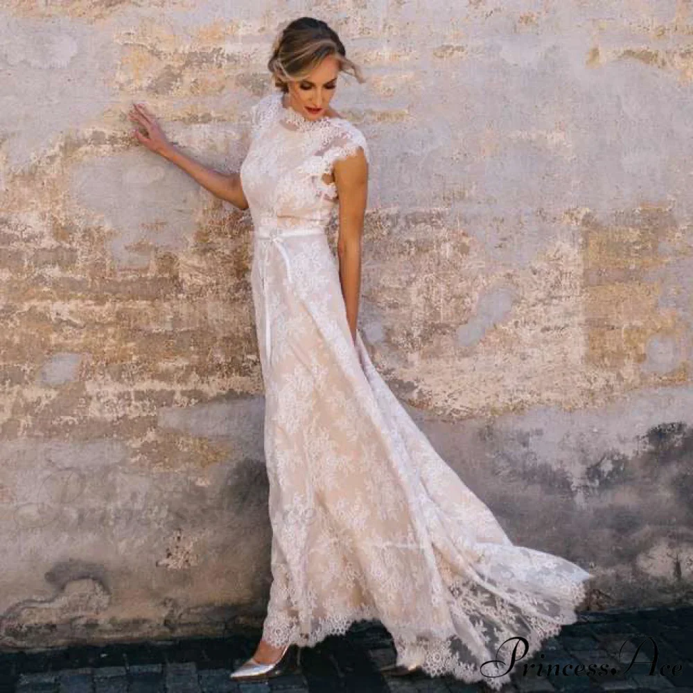 Delicate Mermaid Extended Trail Wedding Gown - Image 3