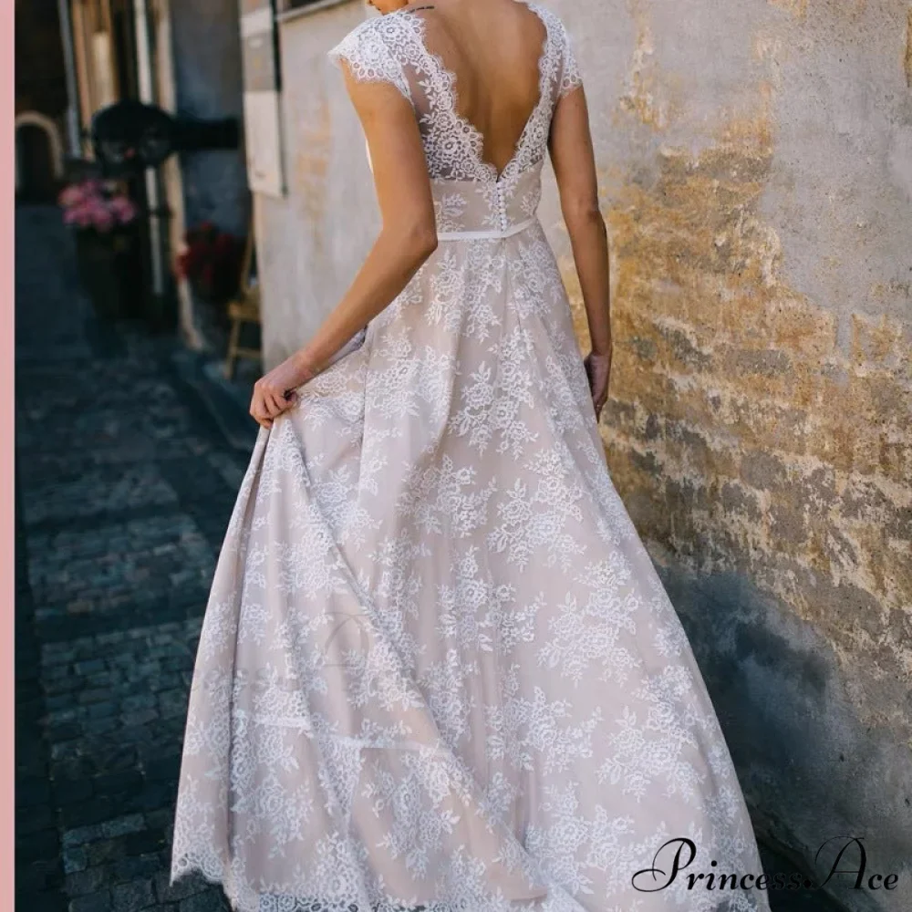 Delicate Mermaid Extended Trail Wedding Gown - Image 4