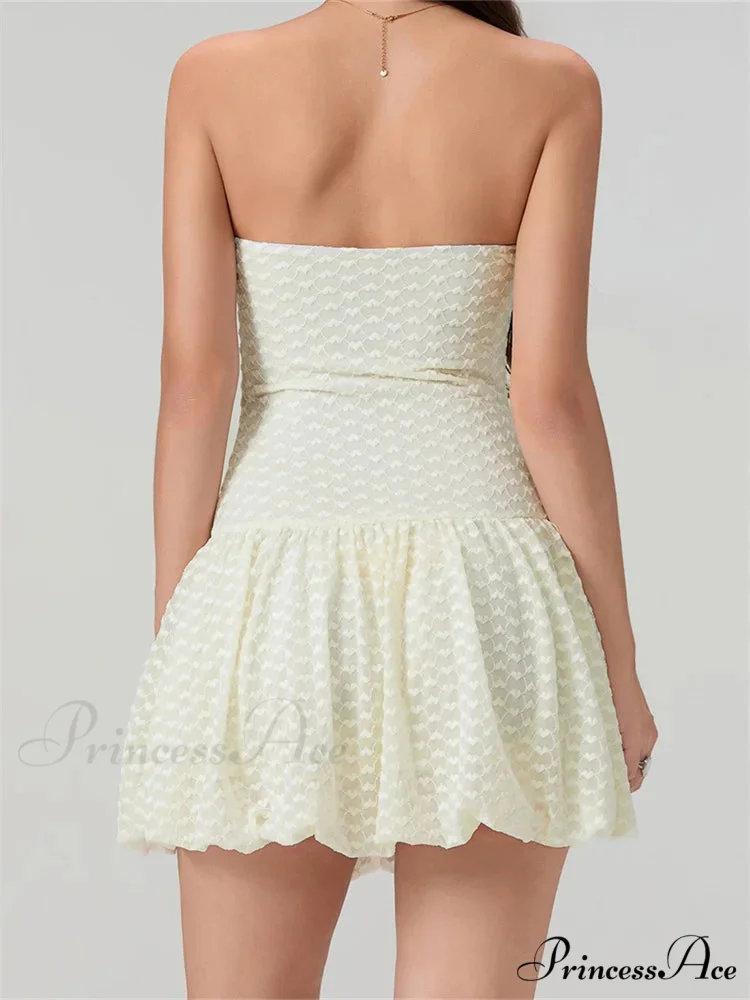 Delicate Ribbon Off-Shoulder Mini Dress - Image 6