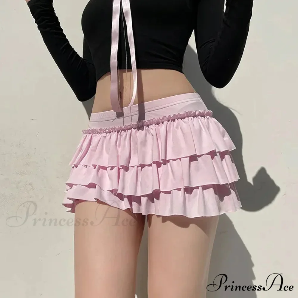 Delightful Lower-Waist Rose A-Line Skirt - Image 4